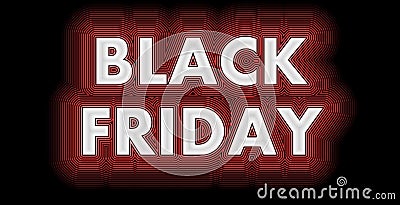 Black Friday sign in white glossy Stock Photo